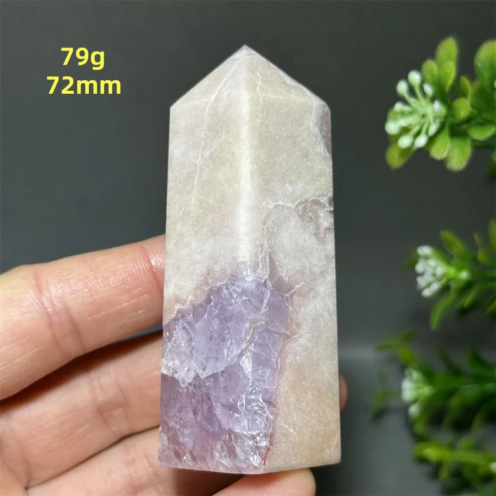 HQ Pink Amethyst Flower Agate Tower