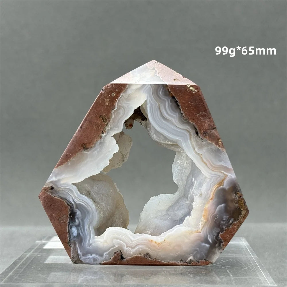 Natural Druzy Geode Fairy Window Tower