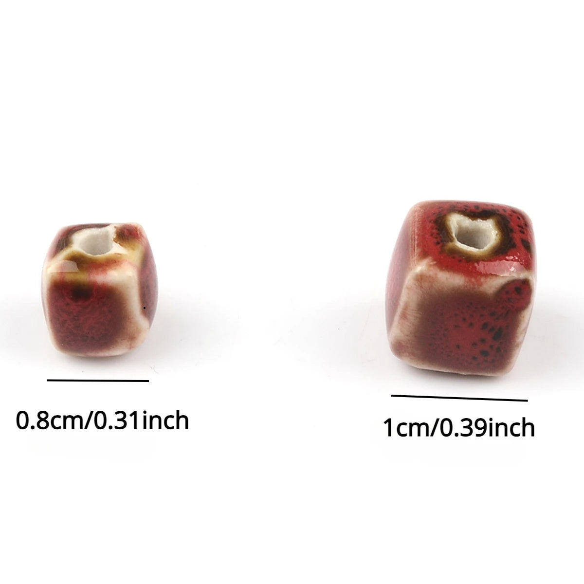 20pcs Square Ceramic Spacer Beads