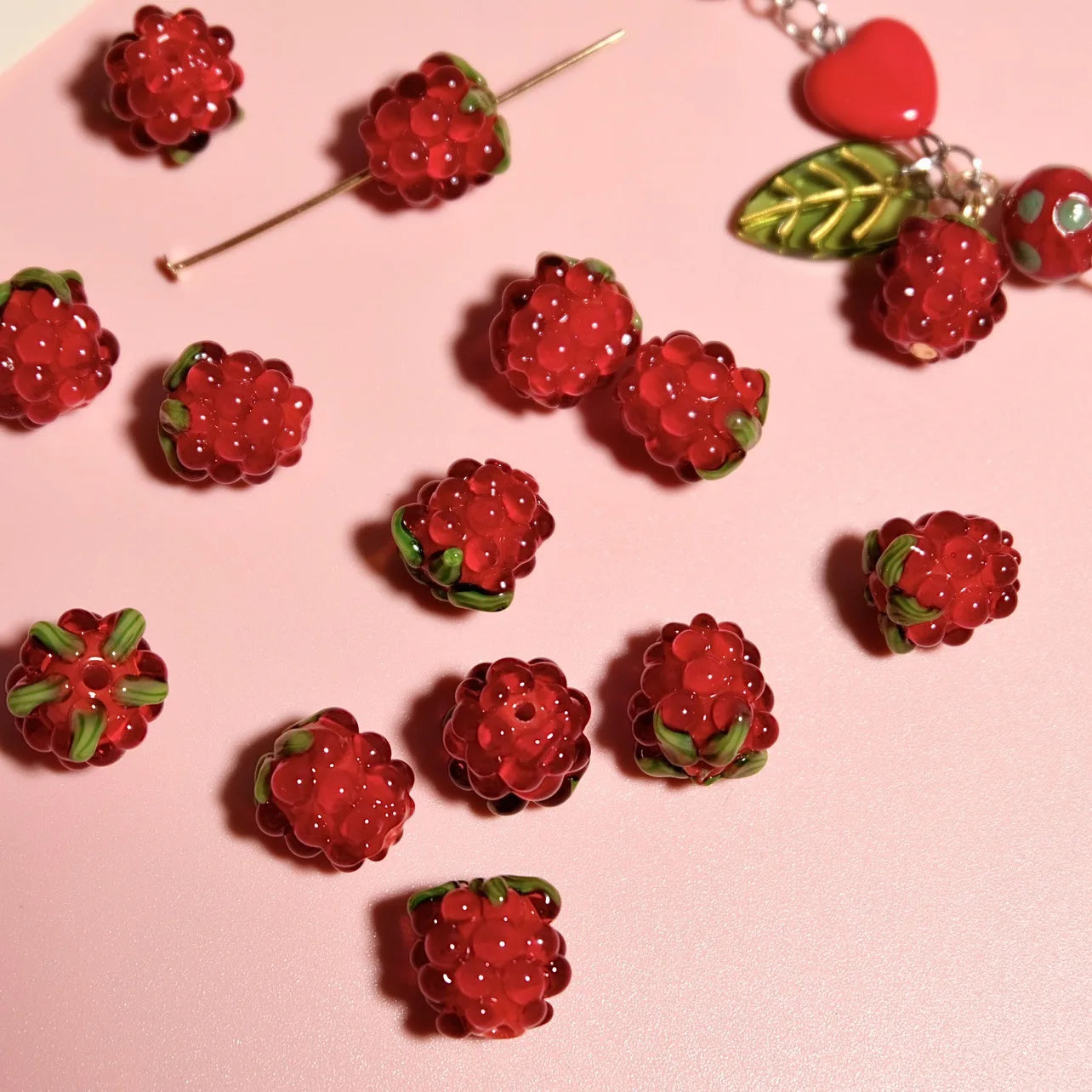 Artisan Made Glass Berry Focal Beads