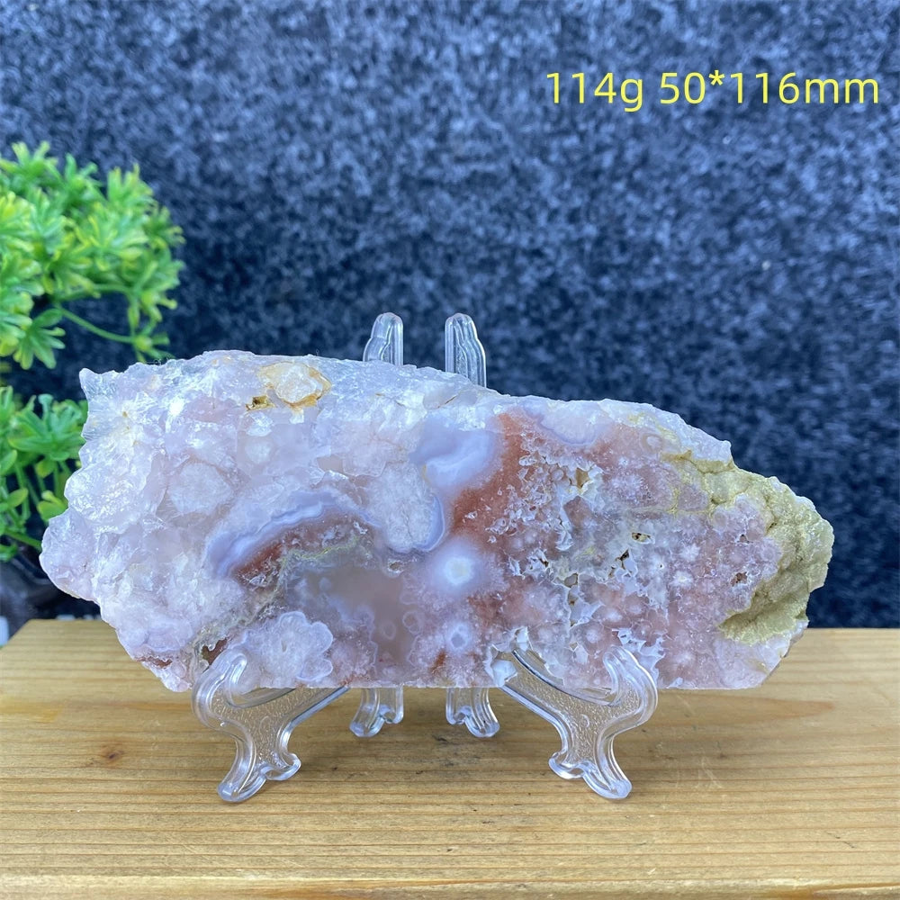 Natural Pink Amethyst Slab (With Stand)