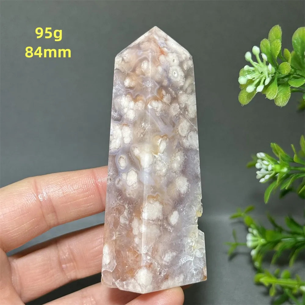 HQ Pink Amethyst Flower Agate Tower
