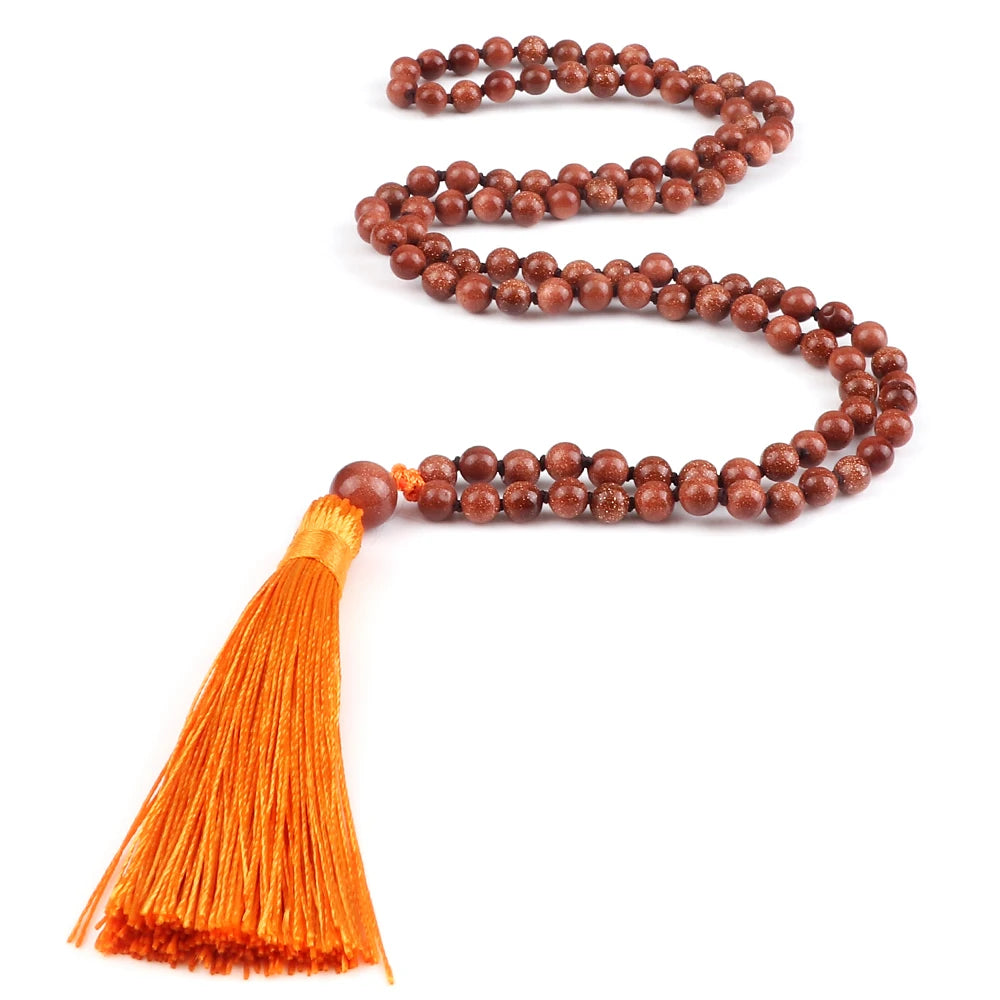 Collier Mala 108 perles de pierre