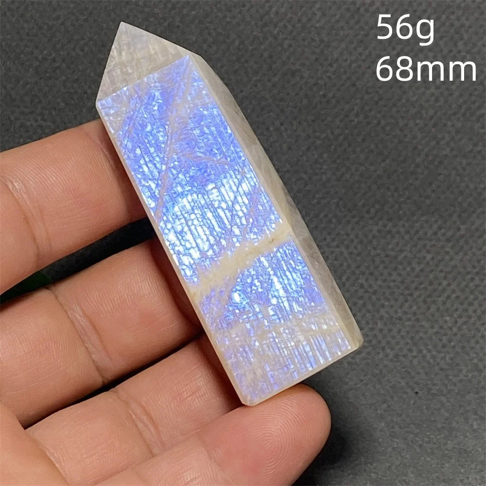 AAA Natural High Quality Blue Moonstone Tower