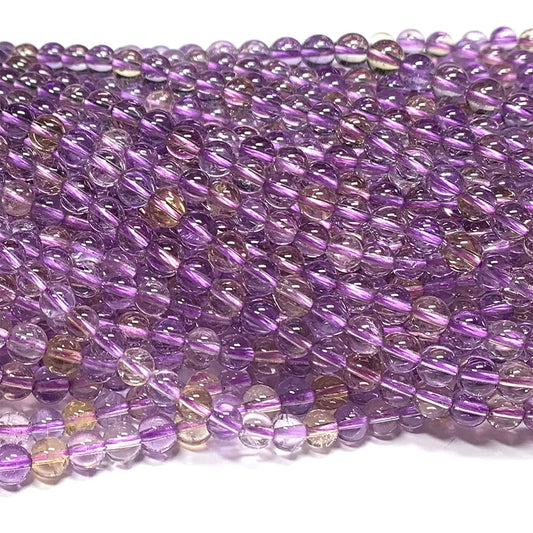 AAA Rare Natural Ametrine (Golden Amethyst) Bead Strand