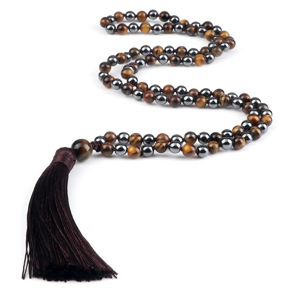 Collier Mala 108 perles de pierre