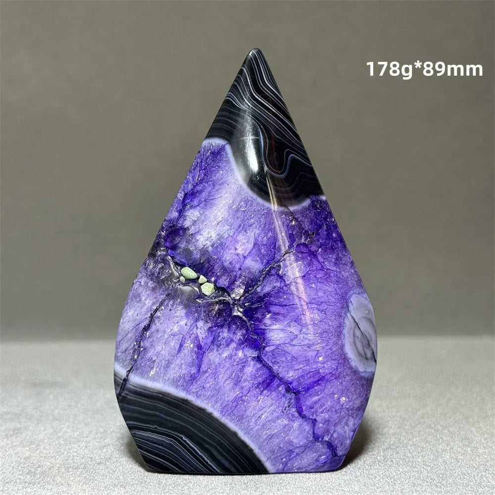 Enhanced Purple Agate Free Form Torch