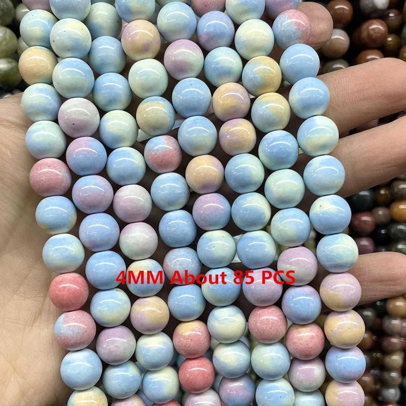 Pastel Rainbow Agate Bead Strand