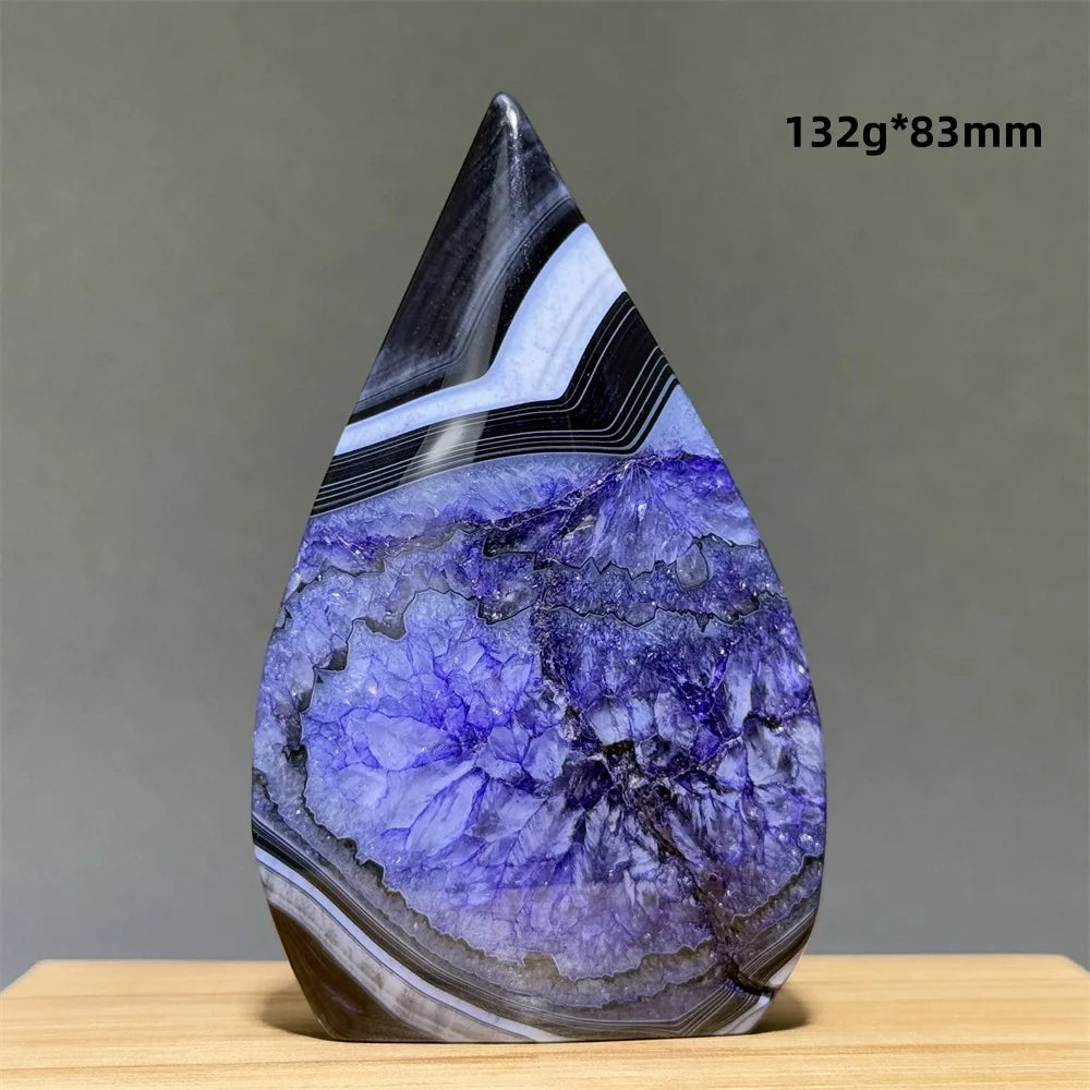 Enhanced Purple Agate Free Form Torch