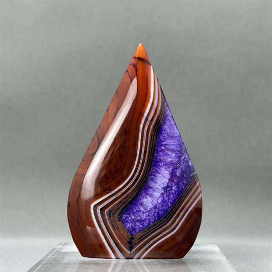 Enhanced Purple Agate Free Form Torch