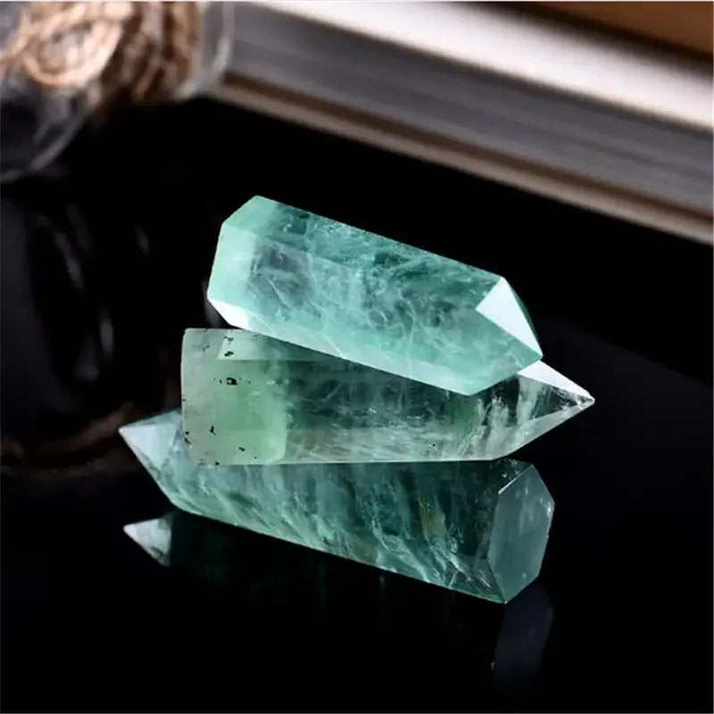Natural Green Fluorite Tower