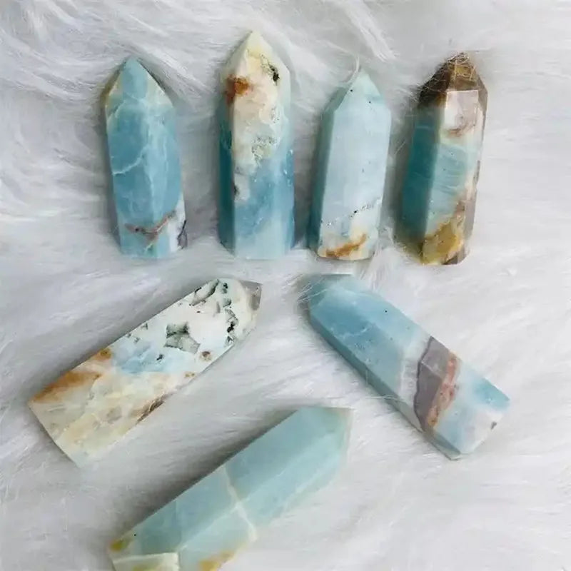 Natural Blue Amazonite Tower