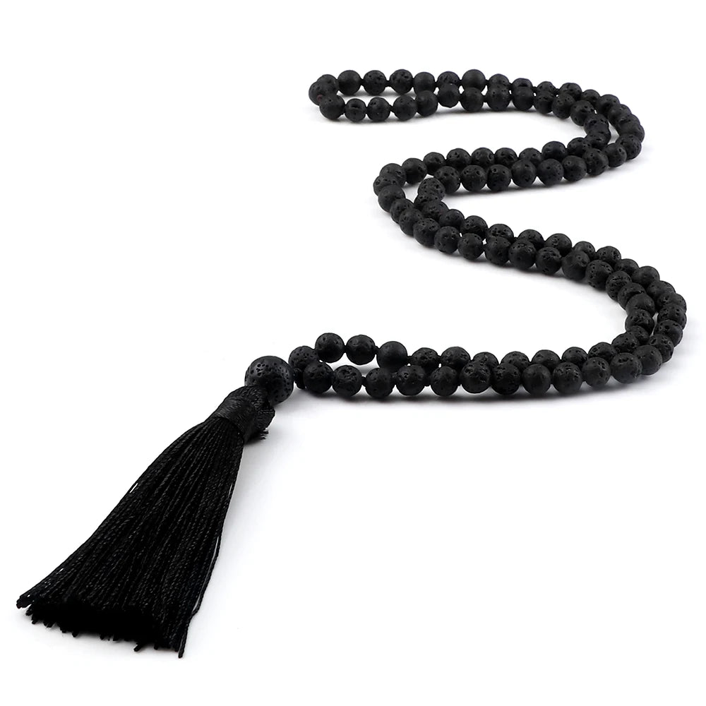 Collier Mala 108 perles de pierre