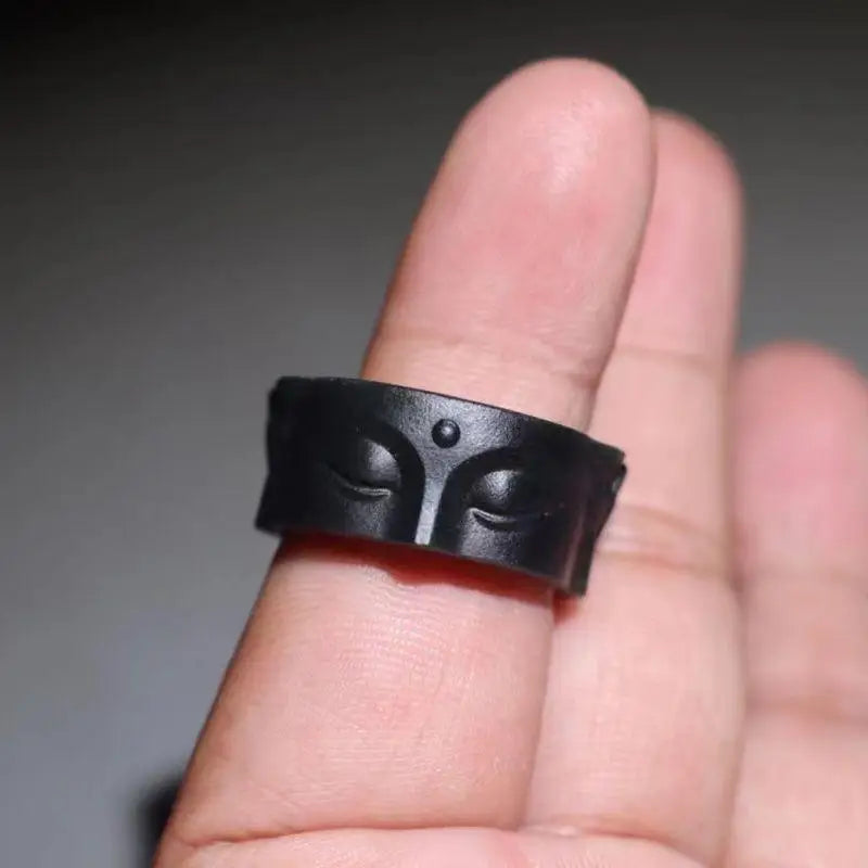 Bague demi-visage Bouddha « Ne parlez pas du mal »