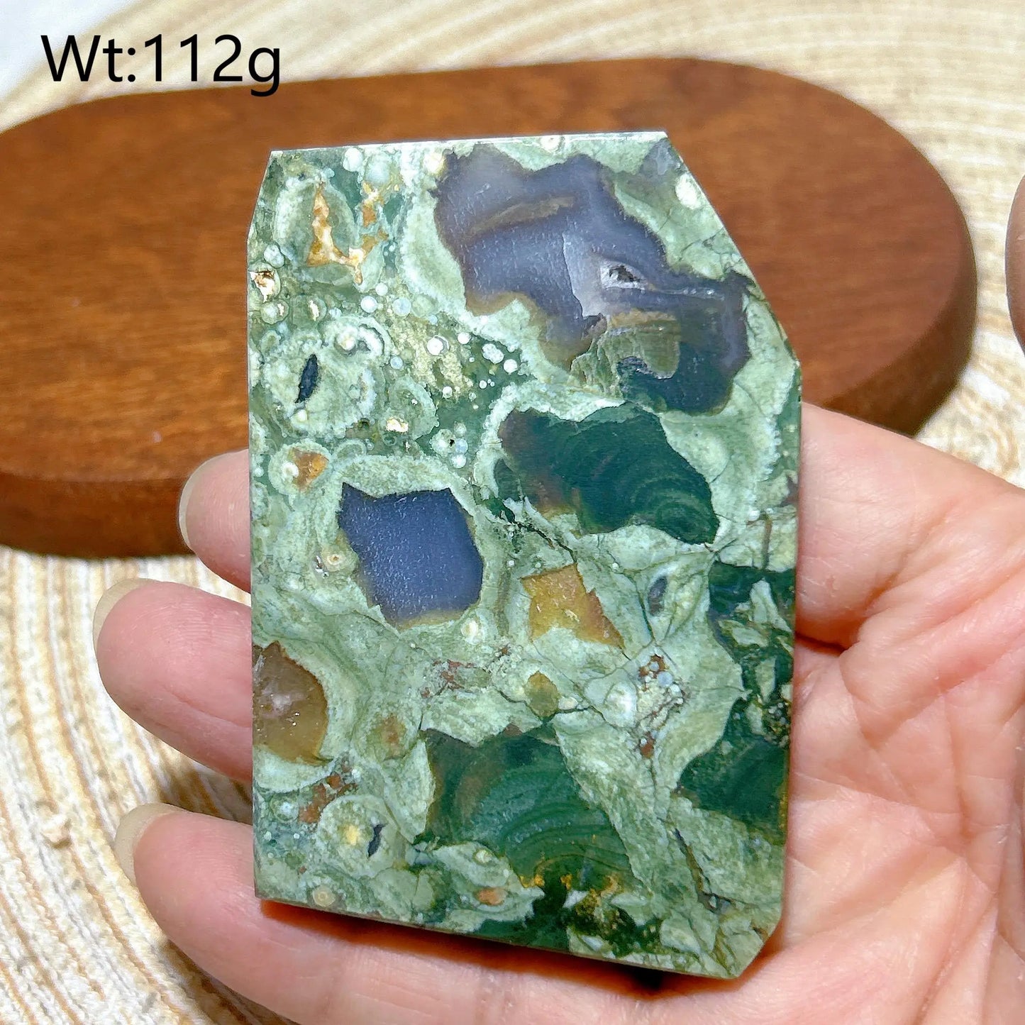 Natural Rainforest Jasper Druzy Slab