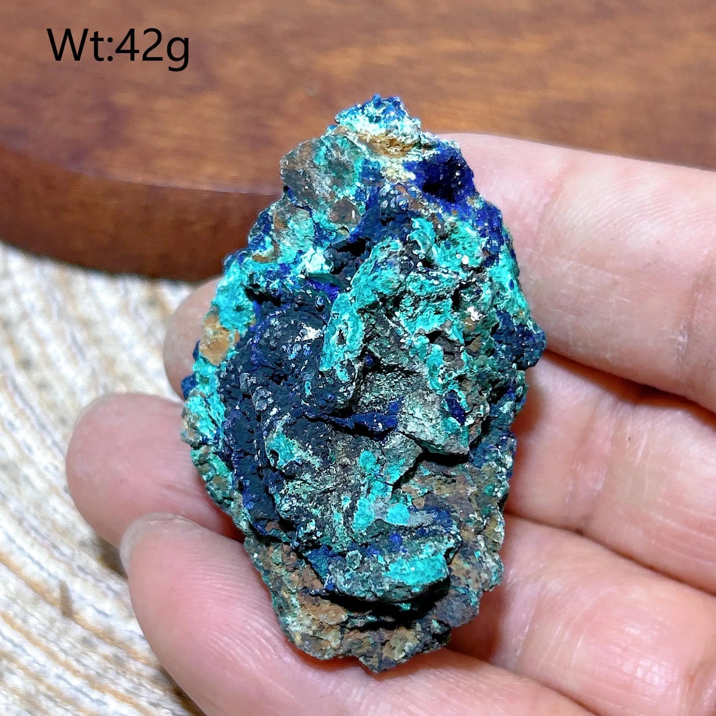 HQ Natural Chrysocolla With Azurite Specimen Medium