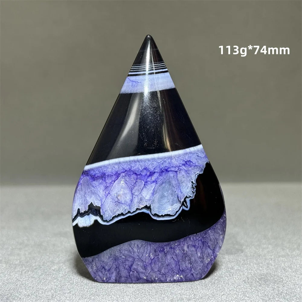 Enhanced Purple Agate Free Form Torch