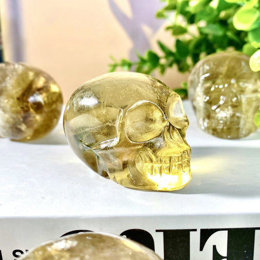 HQ Citrine Skull Carving