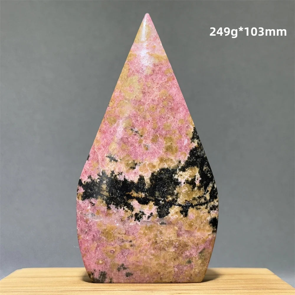 Natural Red Rhodochrosite Free-Form Torch