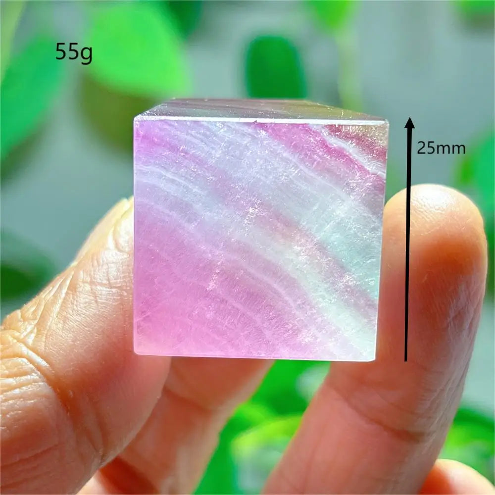 Natural Banded Candy Fluorite Cubes