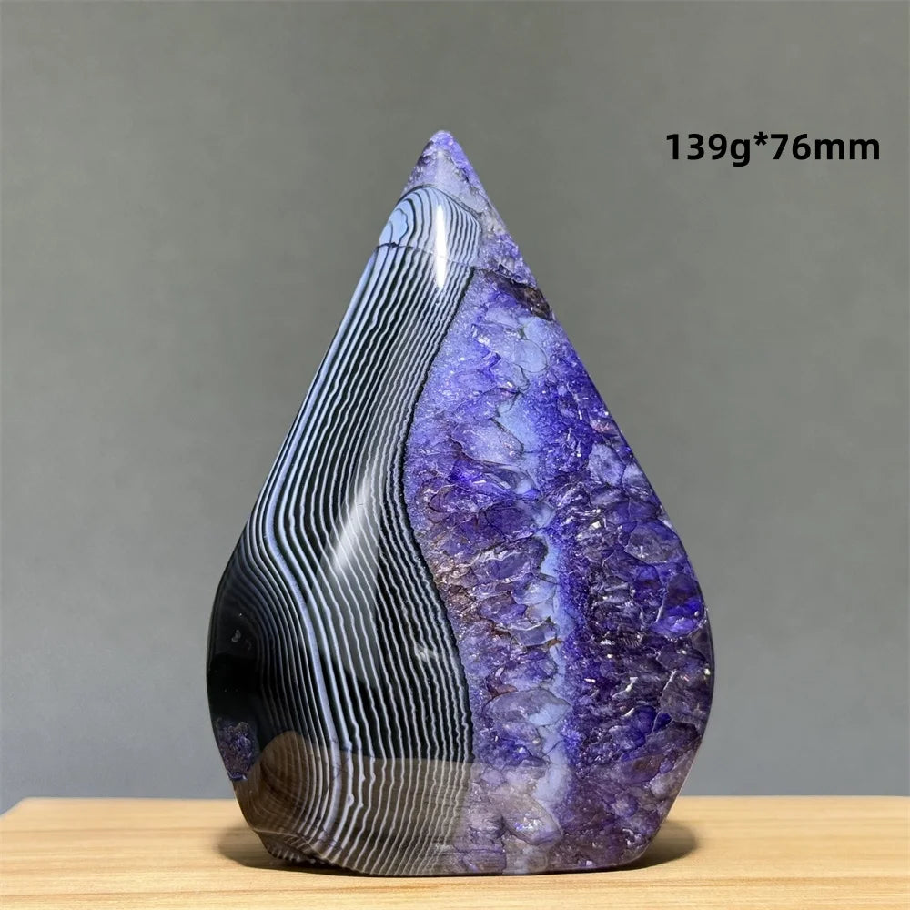 Enhanced Purple Agate Free Form Torch