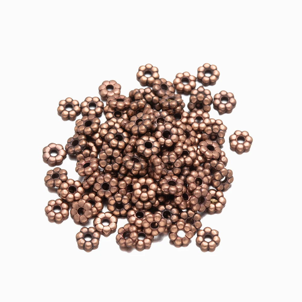 500pcs 4mm Flower Spacer Beads