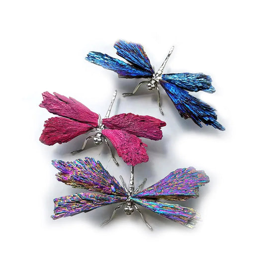 Rainbow Electroplated Kyanite Dragonfly
