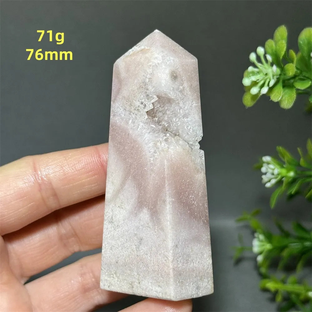 HQ Pink Amethyst Flower Agate Tower