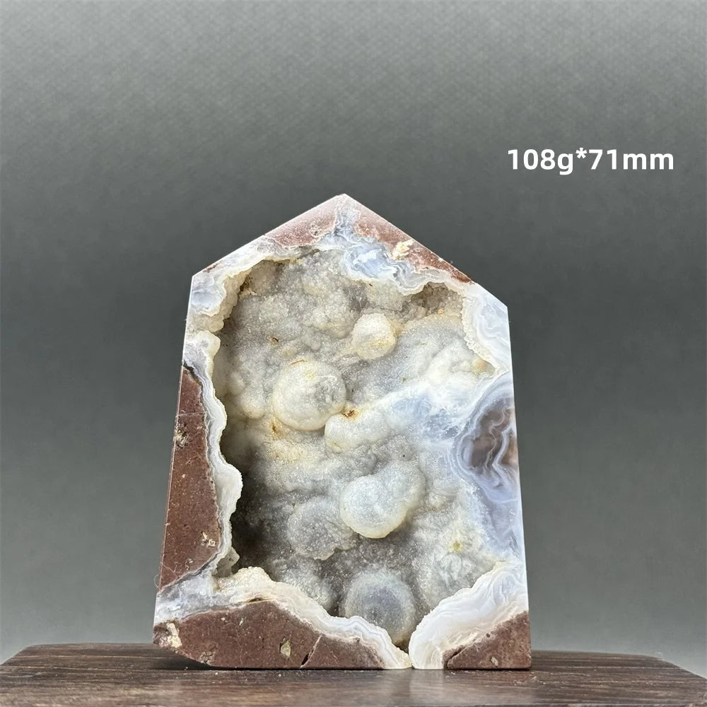Natural Druzy Geode Fairy Window Tower