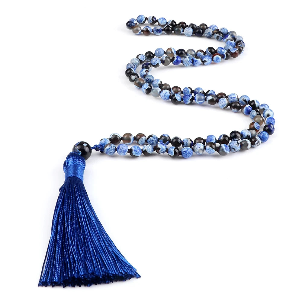 Collier Mala 108 perles de pierre