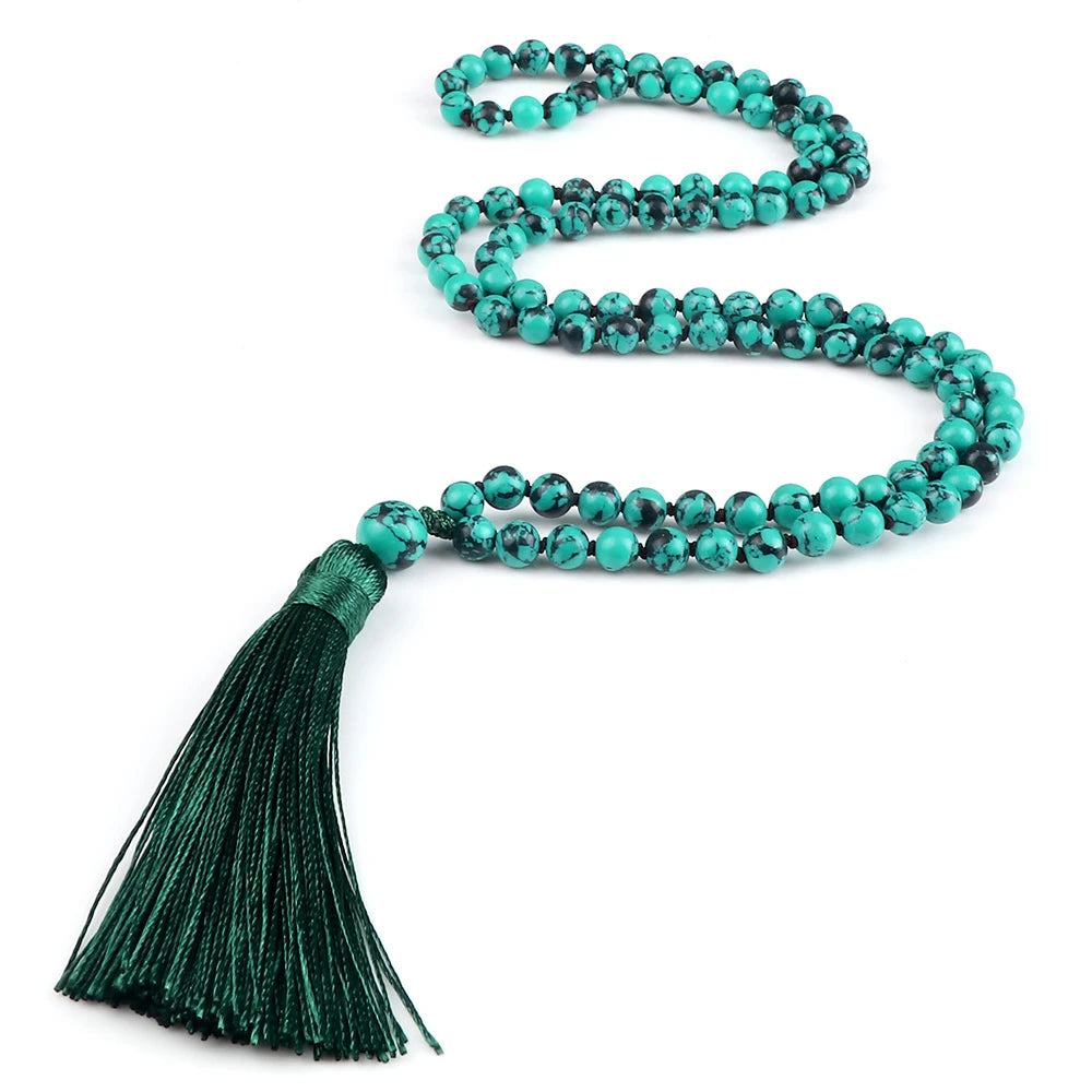 Collier Mala 108 perles de pierre
