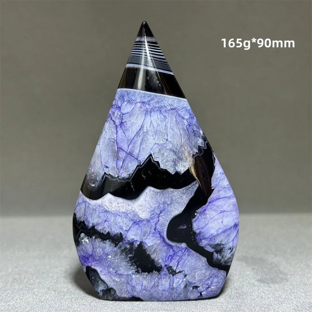 Enhanced Purple Agate Free Form Torch
