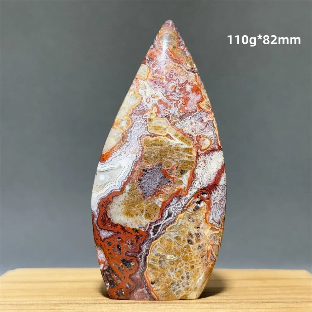 Natural Mexican Crazy Lace Agate Freeform Torch