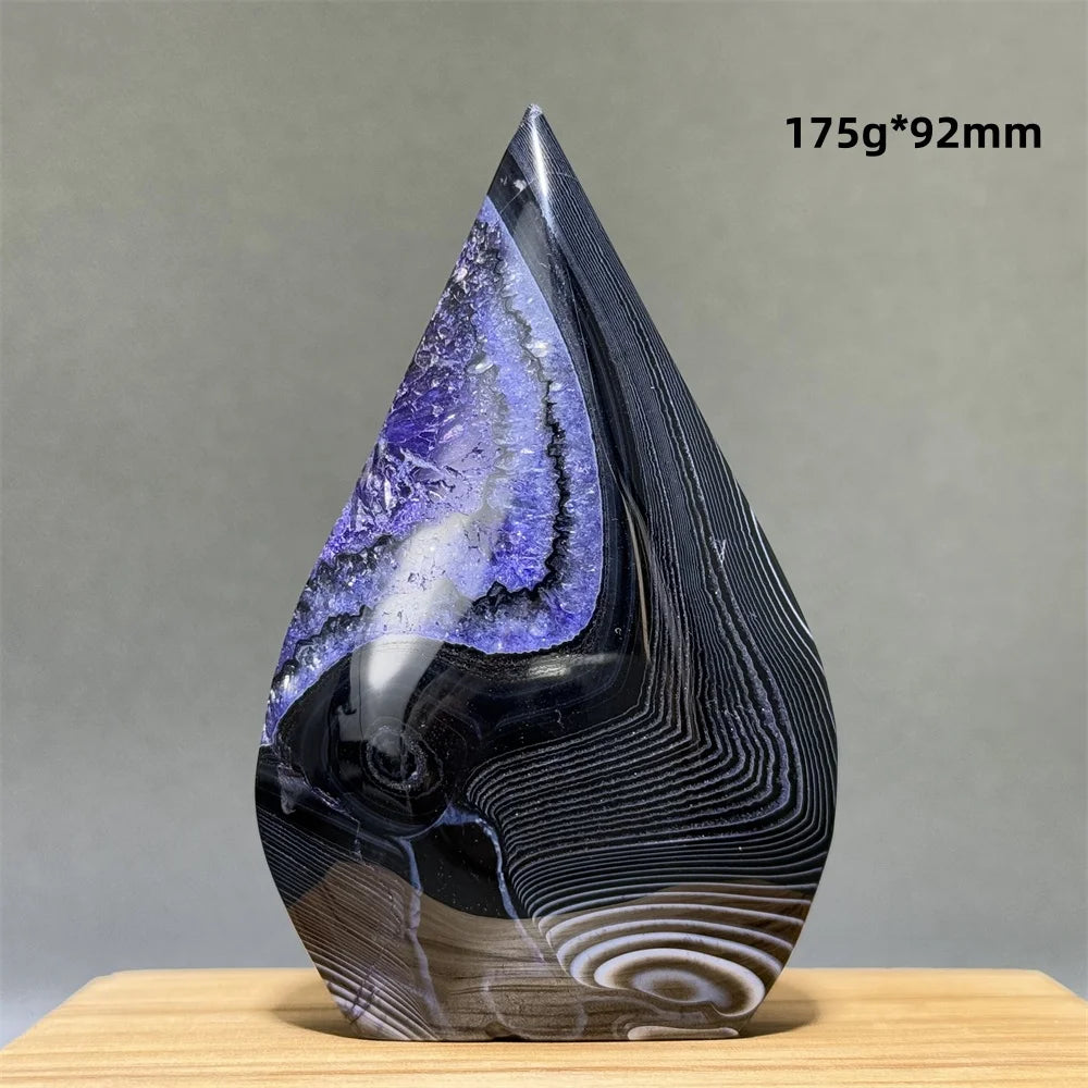 Enhanced Purple Agate Free Form Torch