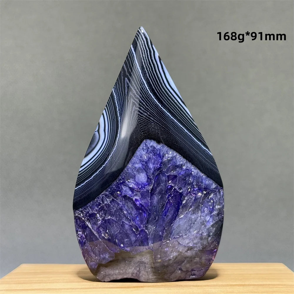 Enhanced Purple Agate Free Form Torch